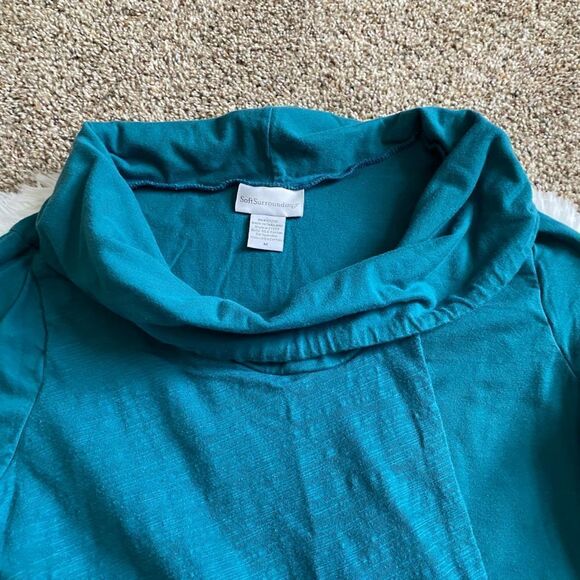 Soft Surroundings Top Blue Stretch Womens Size Medium - Picture 6 of 9